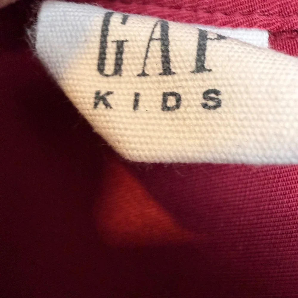 Gap‎ Kids Girls Burgundy Long Sleeve Tiered Button Front Dress Size S 6-7